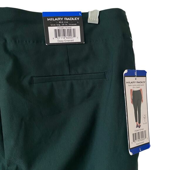 NEW HILARY RADLEY Built in Tummy Control Panel Ankle Pants Size Large Green - Picture 5 of 5